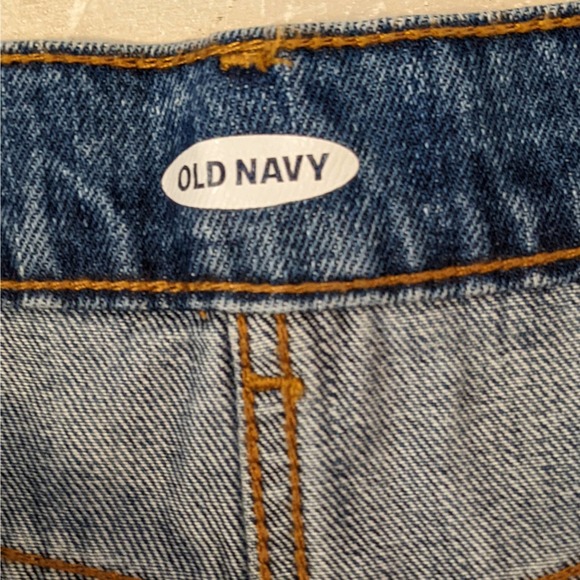 Old Navy Blue Denim Raw Hem Mini Skirt Size 10 - Picture 5 of 5